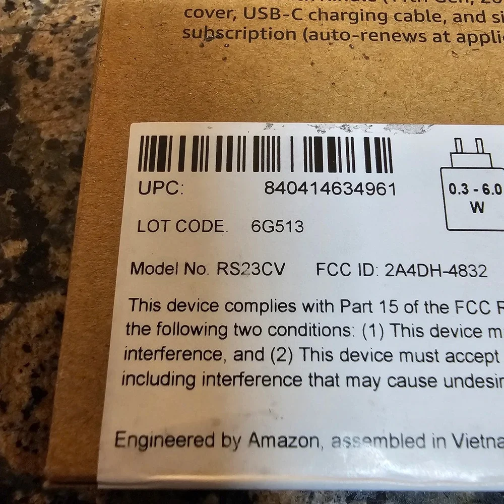 New Amazon Kindle Kids 11th Gen 2024 16GB Space Whale eReader RS23CV 6